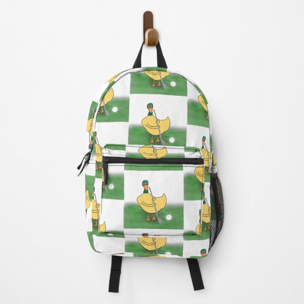 Item preview, Playful Yellow Duck Playing Golf – Cute Animal Sports Scene designed and sold by Beautiful art store.