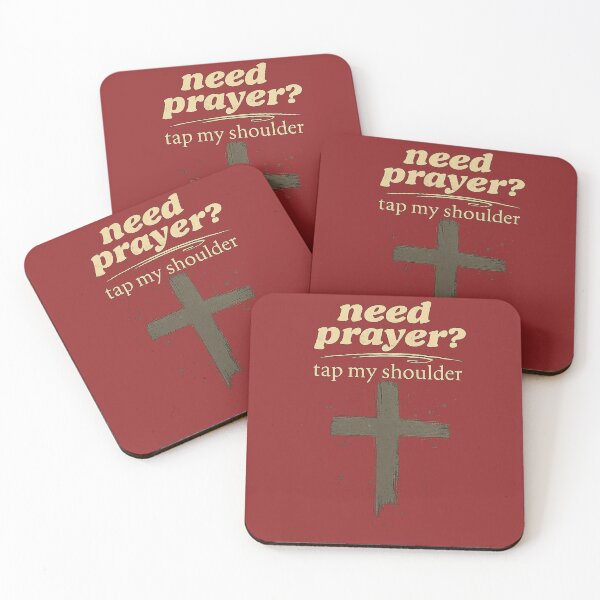 Item preview, Need Prayer? Tap My Shoulder Cross designed and sold by CoffeeNJesus.