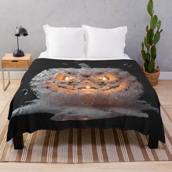 Item preview, Bubble Jack-O'-Lantern: Spooky Surreal Halloween Art designed and sold by Caira-Design.