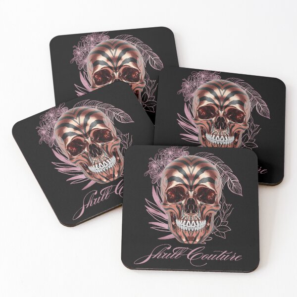 Item preview, Skull Couture Rose Gold - Floral Gothic Skull Design - Metallic Fashion designed and sold by AnnieStyleDesign.