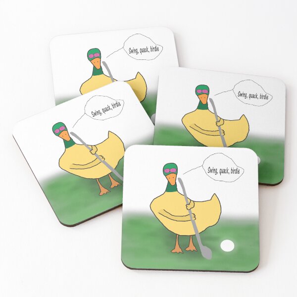 Item preview, Swing Quack Birdie – Funny Golf Duck with Pink Sunglasses designed and sold by Beautiful art store.