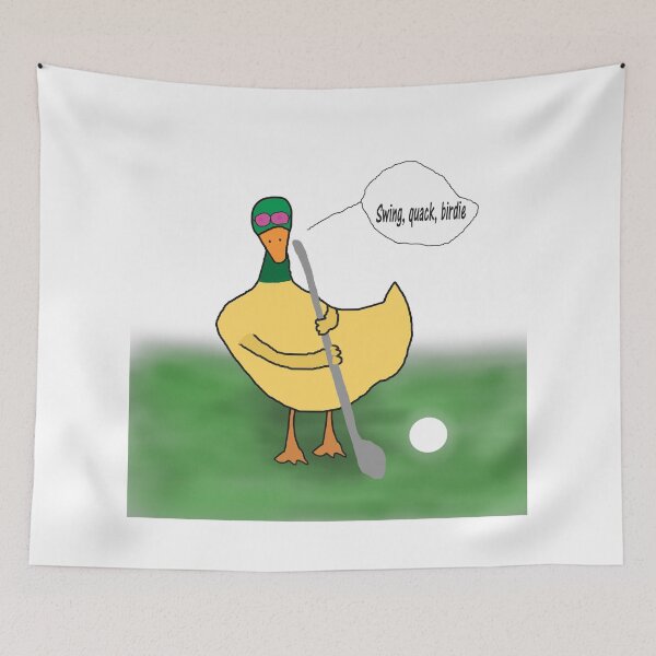 Item preview, Swing Quack Birdie – Funny Golf Duck with Pink Sunglasses designed and sold by Beautiful art store.