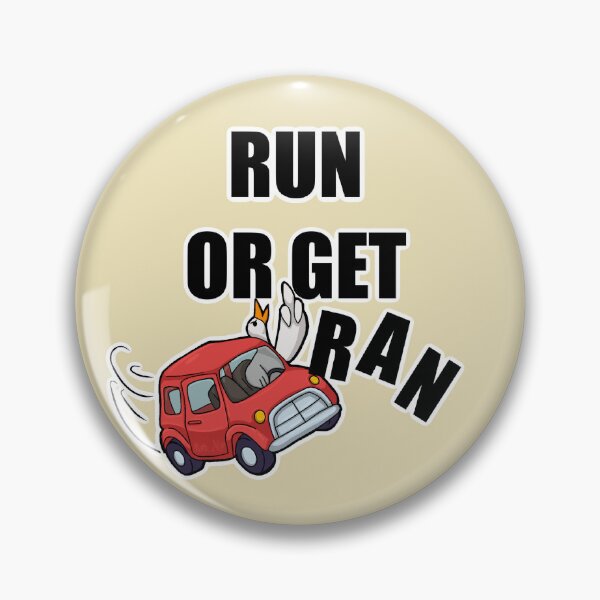 Item preview, Run Or Get Ran Silly Goose Funny Animal Art designed and sold by Crimson-Crafts1.
