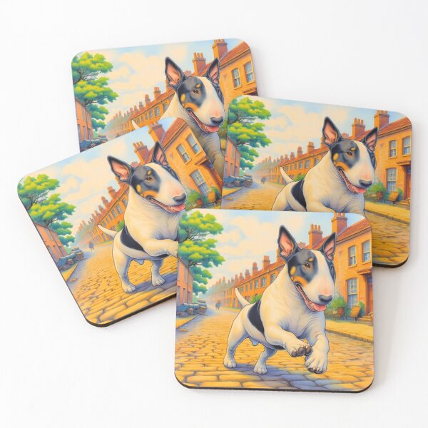 Item preview, Big Dogs Little Paws - Bull Terrier Cobble Road designed and sold by A Cozy Bundle.