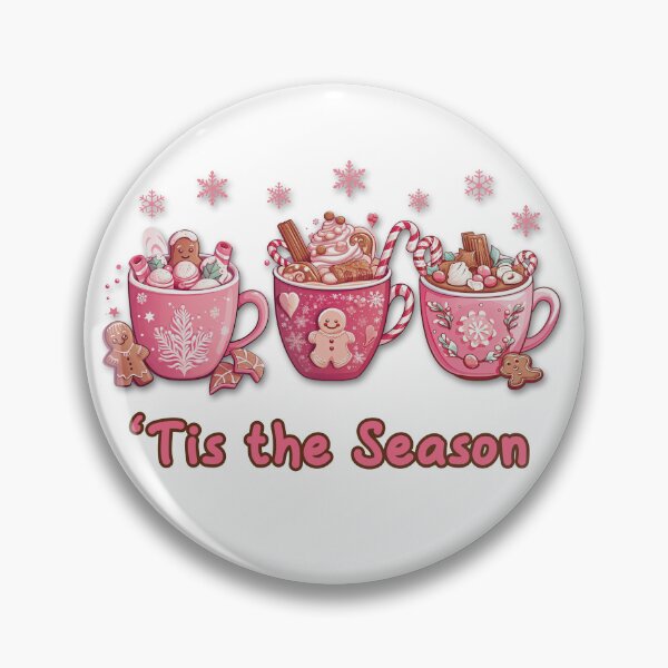 Aperçu de l'œuvre C'est la saison – Design chaleureux pour les fêtes avec des tasses de chocolat chaud et de pain d'épices créée et vendue par dkid creations.