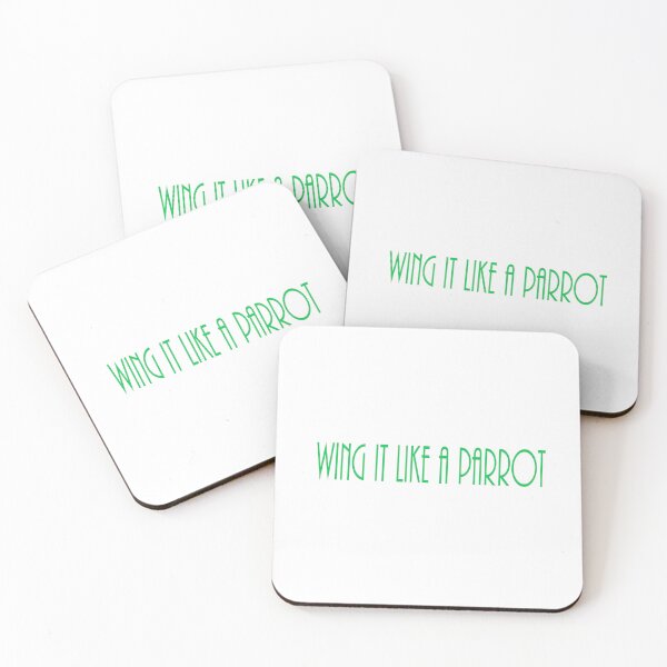 Item preview, Wing It Like A Parrot – Neon Green Text Bold Quote Design designed and sold by Beautiful art store.
