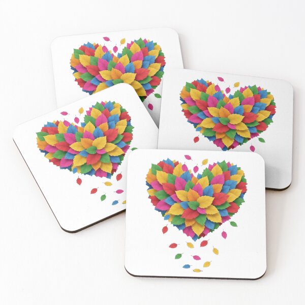 Item preview, Love in Full Bloom: Multicolored Leaf Heart Design designed and sold by Cloud-Riders.