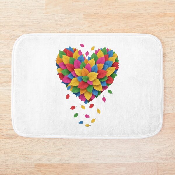 Item preview, Amor en plena floración: Diseño de corazón con hojas multicolores designed and sold by Cloud-Riders.
