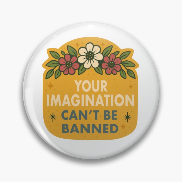 Item preview, La imaginación no se puede prohibir | Pegatina de libros prohibidos designed and sold by EnchantedGremlinLoot.