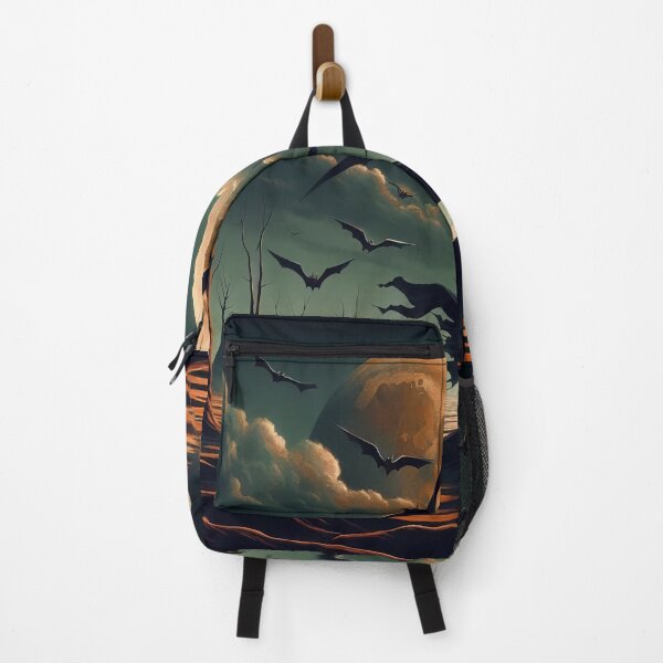 Item preview, Eerie Halloween night landscape with full Moon, bats designed and sold by 4Seasons.