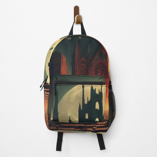 Item preview, Eerie Halloween night landscape with full Moon, bats designed and sold by 4Seasons.