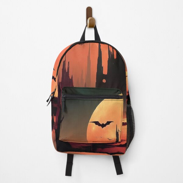 Item preview, Eerie Halloween night landscape with full Moon, bats designed and sold by 4Seasons.