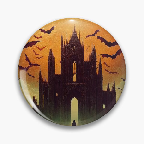 Item preview, Eerie Halloween night landscape with full Moon, bats designed and sold by 4Seasons.