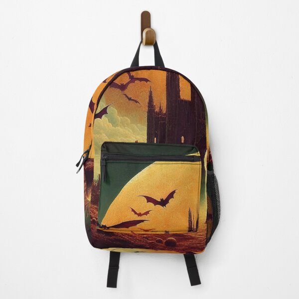 Item preview, Eerie Halloween night landscape with full Moon, bats designed and sold by 4Seasons.