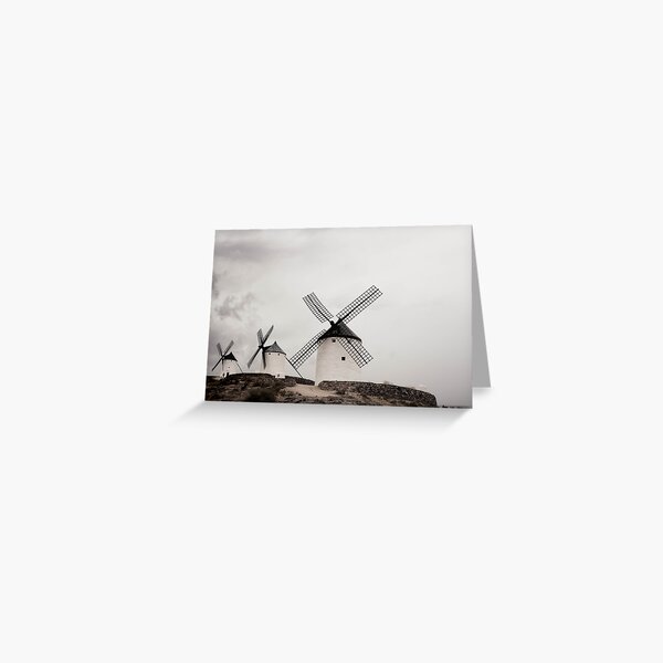 Don Quixote Windmills of Spain Greeting Card