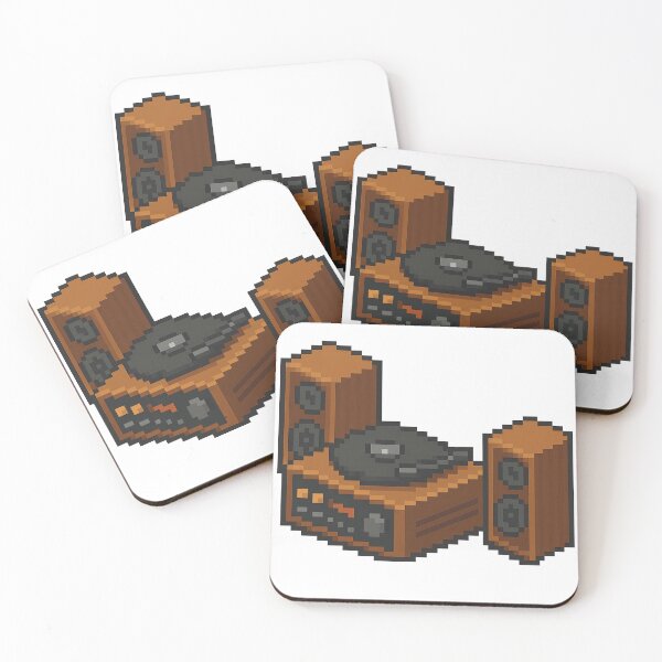 Item preview, Vintage pixel art turntable – stylish retro sound designed and sold by arteopolis.