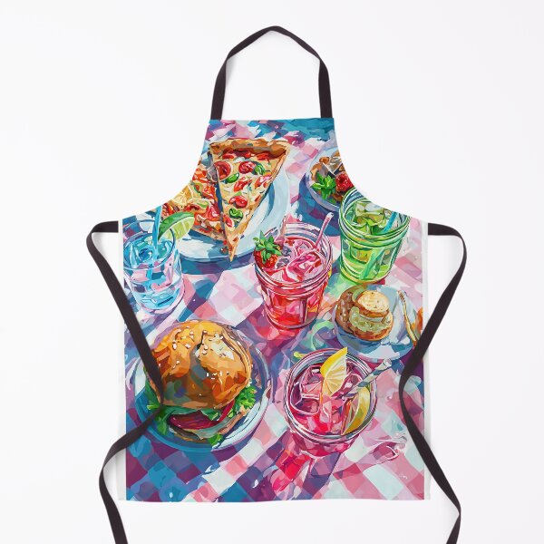 Item preview, Vibrant Summer Picnic – Colorful Food Art with Burgers, Pizza & Lemon Drinks designed and sold by Grafititee.