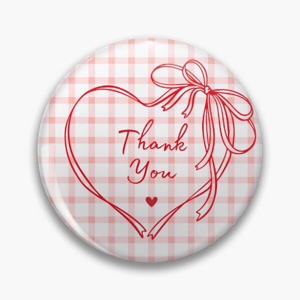 Item preview, Círculo de agradecimiento ilustrado de coqueta roja y blanca designed and sold by CherryCloset.