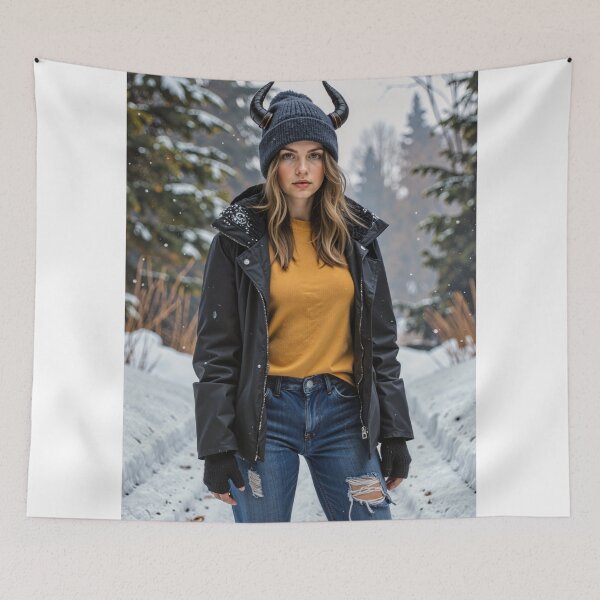 Item preview, Demon girl in the snow designed and sold by CathryneDelamort.