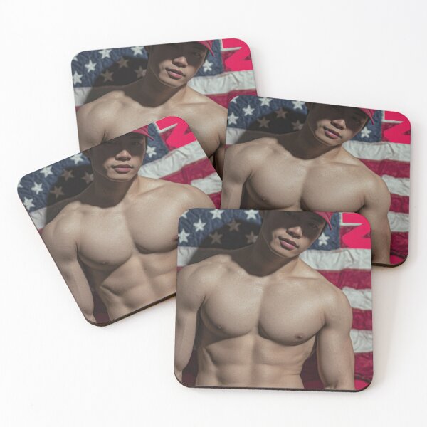 Item preview, Muscular Man with an American Flag designed and sold by Atlas Kai.