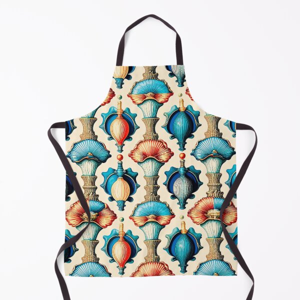 Item preview, Vintage Seashell Pattern in Teal and Orange  designed and sold by LanaGustavsson.