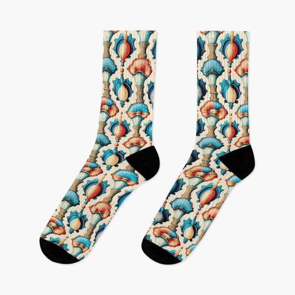 Item preview, Vintage Seashell Pattern in Teal and Orange  designed and sold by LanaGustavsson.