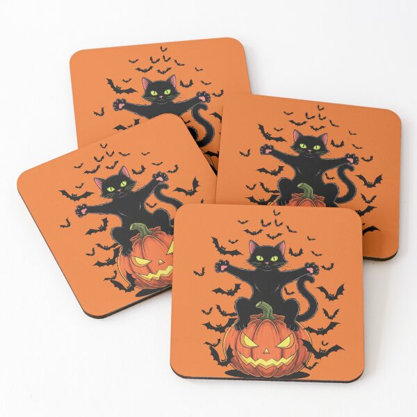 Item preview, Witchy Black Cat & Pumpkin – Halloween Magic designed and sold by RickGoulet.