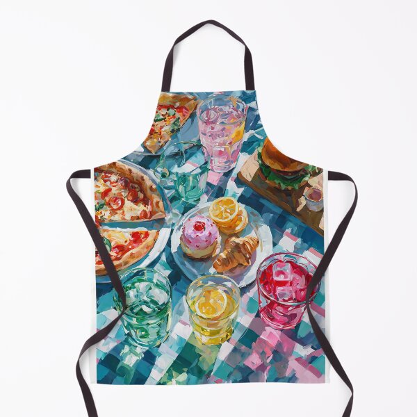 Item preview, Vibrant Summer Picnic – Colorful Food Art with Burgers, Pizza & Lemon Drinks designed and sold by Grafititee.