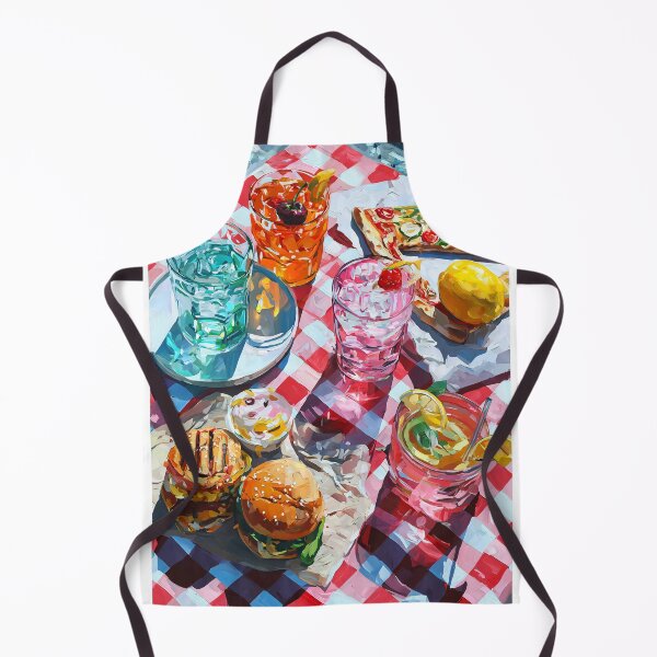 Item preview, Vibrant Summer Picnic – Colorful Food Art with Burgers, Pizza & Lemon Drinks designed and sold by Grafititee.
