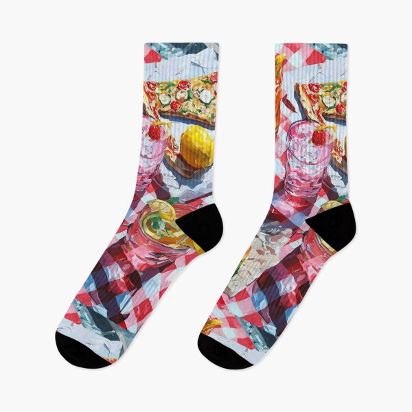 Item preview, Vibrant Summer Picnic – Colorful Food Art with Burgers, Pizza & Lemon Drinks designed and sold by Grafititee.