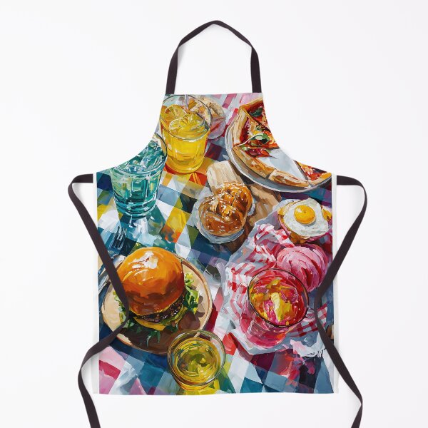 Item preview, Vibrant Summer Picnic – Colorful Food Art with Burgers, Pizza & Lemon Drinks designed and sold by Grafititee.