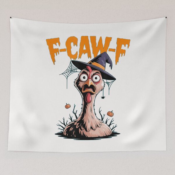 Item preview, Funny F-Caw-F Chicken Fcawf Chicken Halloween Spooky  designed and sold by merlinnears.