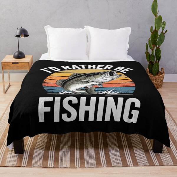 Item preview, I'd Rather Be Fishing - Vintage Bass Fish Design for Fishing Enthusiasts designed and sold by Gogetgiggles.