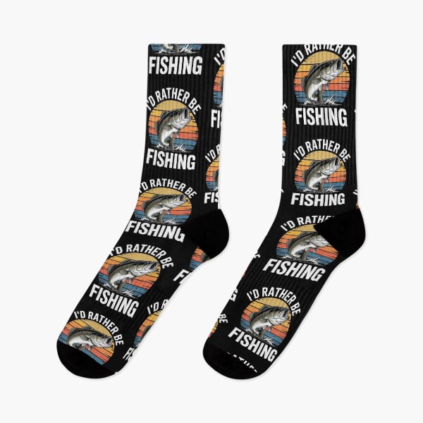 Item preview, I'd Rather Be Fishing - Vintage Bass Fish Design for Fishing Enthusiasts designed and sold by Gogetgiggles.