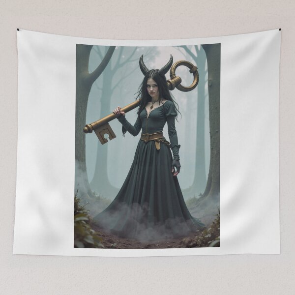 Item preview, Demon Girl in the forest with key designed and sold by CathryneDelamort.