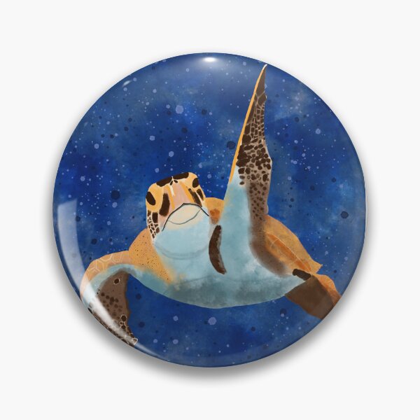 Item preview, Hi There Waving Turtle watercolor designed and sold by EBParsley.