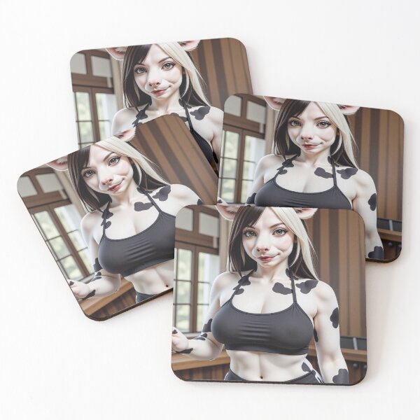 Item preview, Furry cow girl in a sports bra designed and sold by CathryneDelamort.