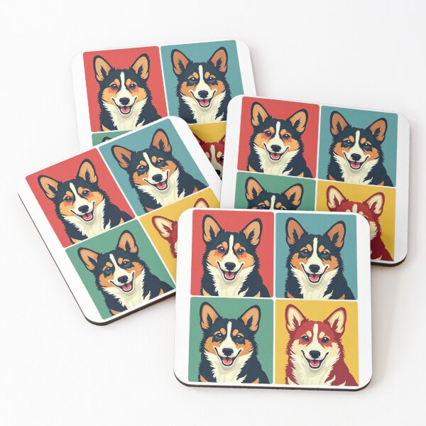 Item preview, Retro Dog Set | Vintage Pet Art Collection | Colorful Pop Art Dogs | Groovy Canine Vibes designed and sold by PaintedPixels01.