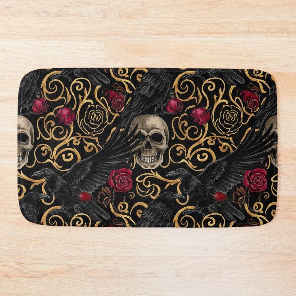 Item preview, Gothic Elegance – Dark Halloween Skulls & Roses Pattern designed and sold by skysshobu.