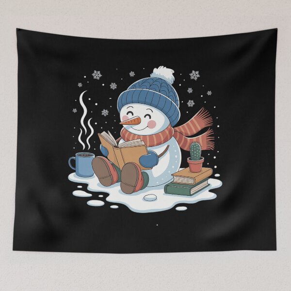 Item preview, Snowman Reading Book Lovers Christmas Bookworm Librarian designed and sold by Idarmotar.