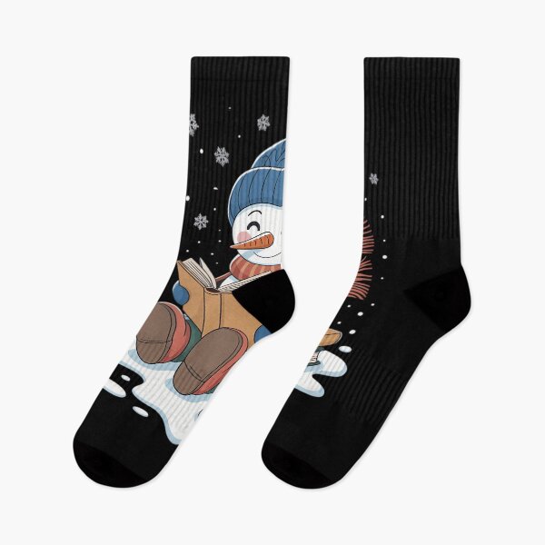 Artikelvorschau, Snowman Reading Book Lovers Christmas Bookworm Librarian entworfen und verkauft von Idarmotar.
