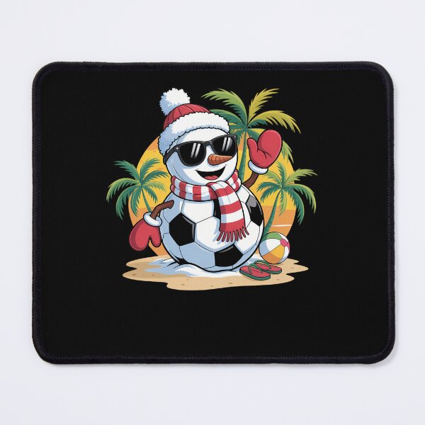 Item preview, Snowman Soccer Balls Santa Hat Christmas In July Summer Men designed and sold by Idarmotar.