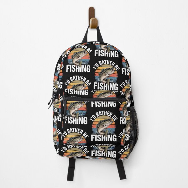 Item preview, I'd Rather Be Fishing - Vintage Bass Fish Design for Fishing Enthusiasts designed and sold by Gogetgiggles.