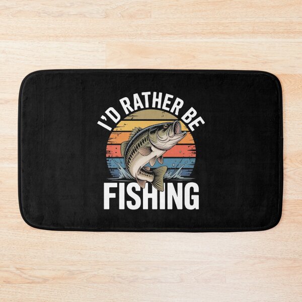 Item preview, I'd Rather Be Fishing - Vintage Bass Fish Design for Fishing Enthusiasts designed and sold by Gogetgiggles.