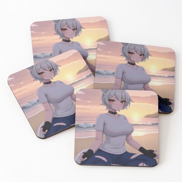 Item preview, Wolf girl meditating horizon   designed and sold by CathryneDelamort.