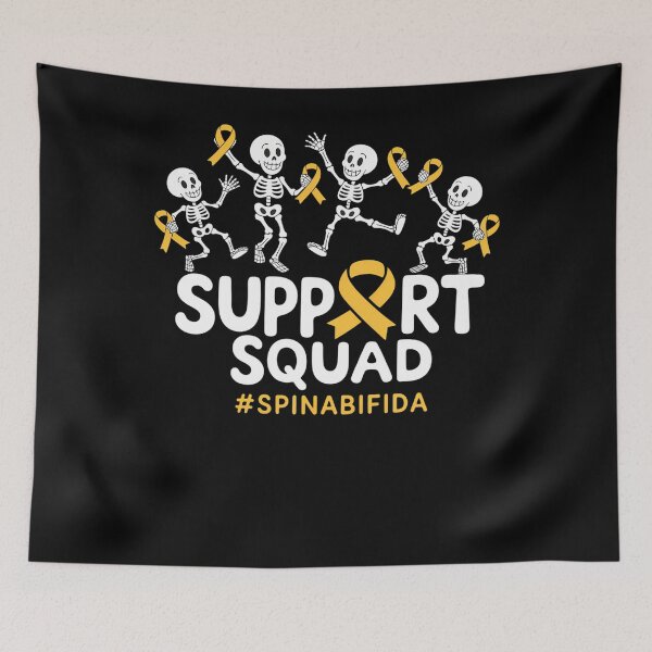 Item preview, Spina Bifida Awareness Skeleton Support Squad Halloween designed and sold by Idarmotar.