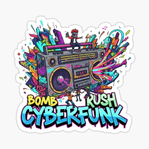 Funk Beat Riot - BRC Boombox & Soundwaves Sticker