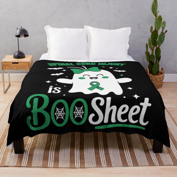 Item preview, Spinal Cord Injury is Boo Sheet Halloween Ghost Green Ribbon designed and sold by Idarmotar.