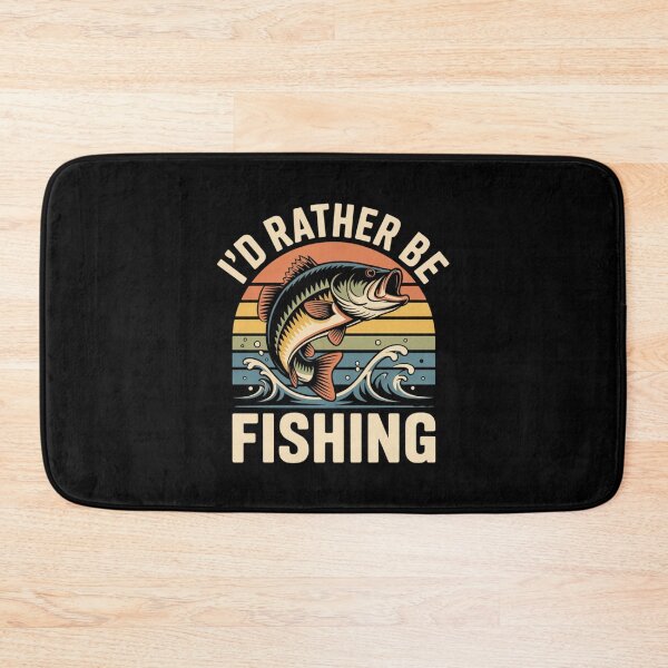Item preview, I'd Rather Be Fishing - Vintage Bass Fish Design for Fishing Enthusiasts designed and sold by Gogetgiggles.