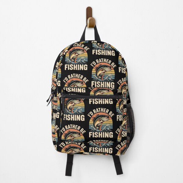 Item preview, I'd Rather Be Fishing - Vintage Bass Fish Design for Fishing Enthusiasts designed and sold by Gogetgiggles.